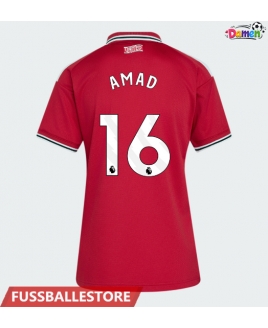 Günstige Manchester United Amad Diallo #16 Heimtrikot Damen 2026-27 Kurzarm